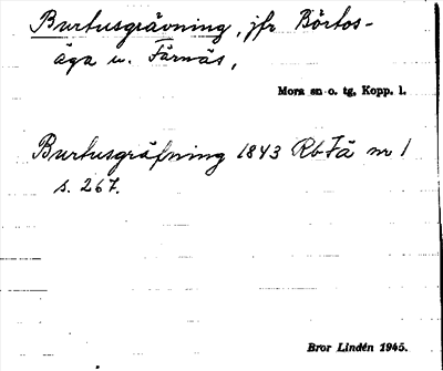 Bild på arkivkortet för arkivposten Burtusgrävning