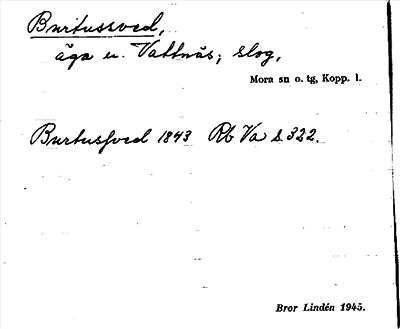 Bild på arkivkortet för arkivposten Burtussved