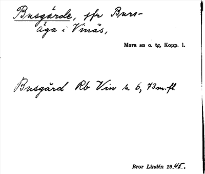 Bild på arkivkortet för arkivposten Busgärde
