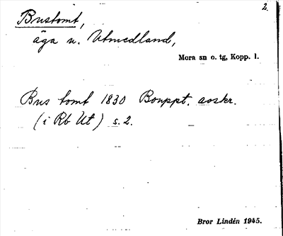 Bild på arkivkortet för arkivposten Bustomt