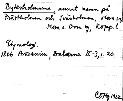 Bild på arkivkortet för arkivposten Bytesholmarne