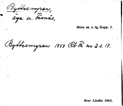 Bild på arkivkortet för arkivposten Byttesmyren