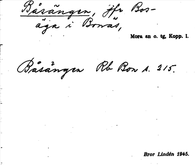Bild på arkivkortet för arkivposten Båsängen