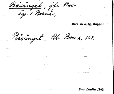 Bild på arkivkortet för arkivposten Båsänget