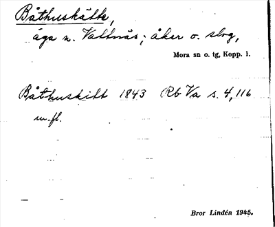 Bild på arkivkortet för arkivposten Båthuskätte