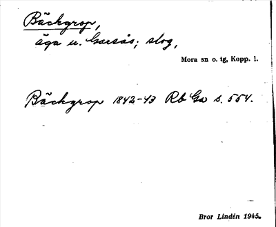 Bild på arkivkortet för arkivposten Bäckgrop