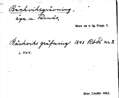 Bild på arkivkortet för arkivposten Bäckviksgrävning