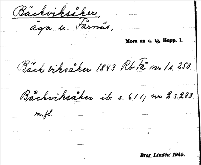 Bild på arkivkortet för arkivposten Bäckviksåker