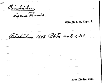 Bild på arkivkortet för arkivposten Bäckåker