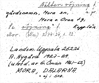 Bild på arkivkortet för arkivposten Bälter-röjning