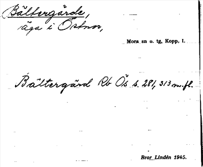 Bild på arkivkortet för arkivposten Bältergärde