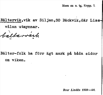 Bild på arkivkortet för arkivposten Bältervik