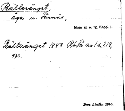 Bild på arkivkortet för arkivposten Bälteränget