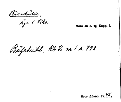 Bild på arkivkortet för arkivposten Bäsekätte