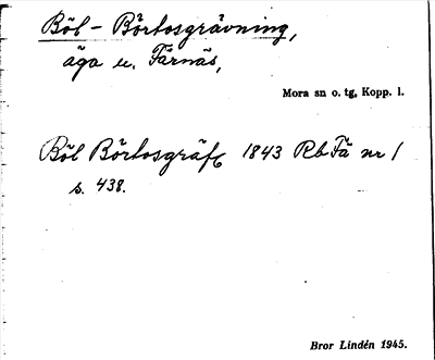 Bild på arkivkortet för arkivposten Böl - Börtosgrävning