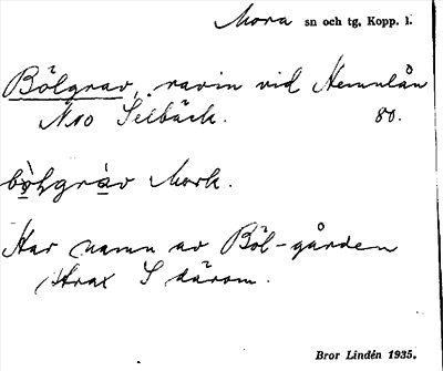 Bild på arkivkortet för arkivposten Bölgrav
