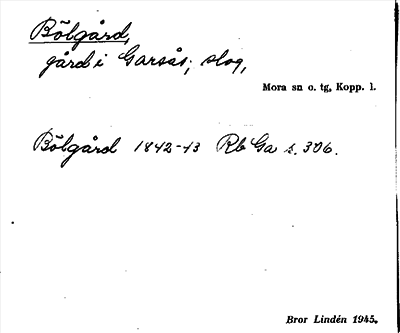 Bild på arkivkortet för arkivposten Bölgård