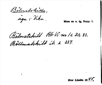 Bild på arkivkortet för arkivposten Bölmatskätte