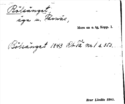 Bild på arkivkortet för arkivposten Bölsänget