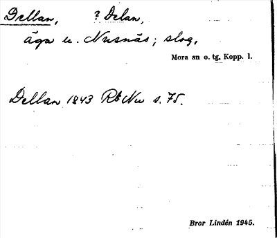 Bild på arkivkortet för arkivposten Dellan