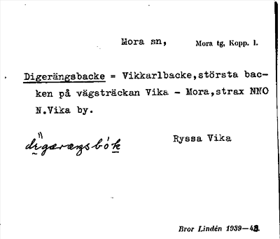 Bild på arkivkortet för arkivposten Digerängsbacke