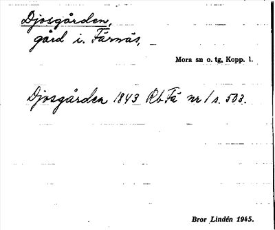 Bild på arkivkortet för arkivposten Djosgården