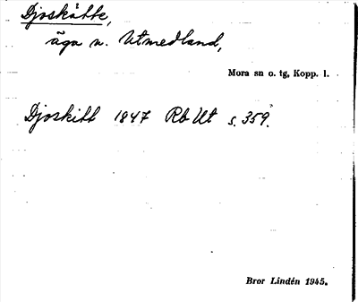 Bild på arkivkortet för arkivposten Djoskätte