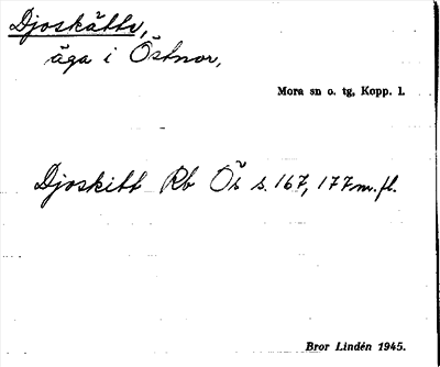 Bild på arkivkortet för arkivposten Djoskätte