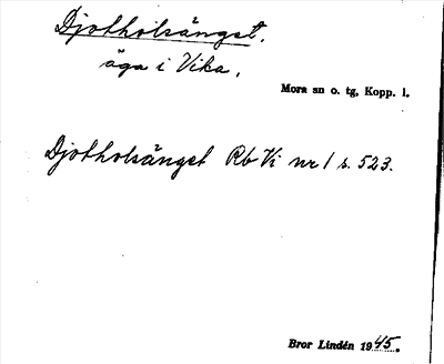 Bild på arkivkortet för arkivposten Djotholsänget