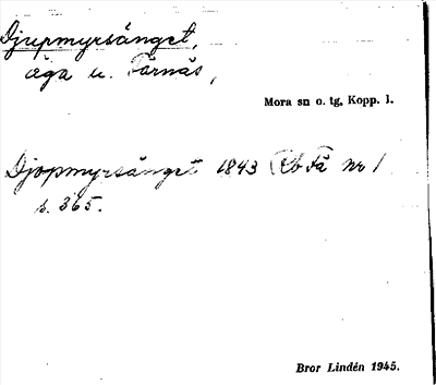 Bild på arkivkortet för arkivposten Djupmyrsänget
