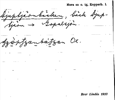 Bild på arkivkortet för arkivposten Djuptjärnbäcken