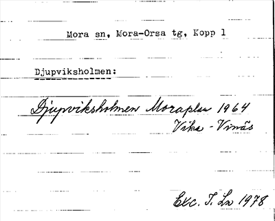 Bild på arkivkortet för arkivposten Djupviksholmen