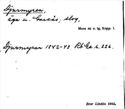 Bild på arkivkortet för arkivposten Djurmyren