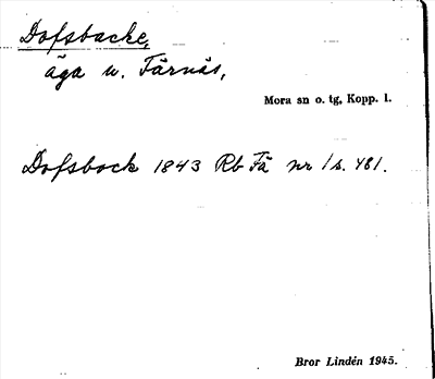 Bild på arkivkortet för arkivposten Dofsbacke