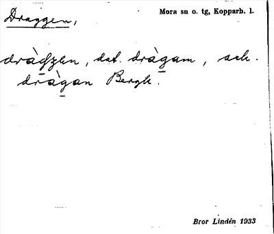 Bild på arkivkortet för arkivposten Draggen