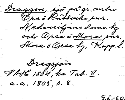 Bild på arkivkortet för arkivposten Draggen