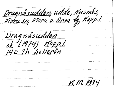 Bild på arkivkortet för arkivposten Dragnäsudden