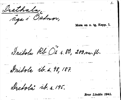 Bild på arkivkortet för arkivposten Drethala