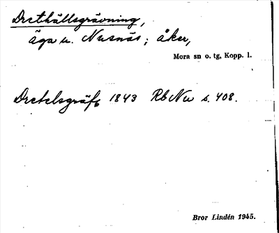 Bild på arkivkortet för arkivposten Drethällsgrävning