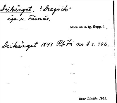 Bild på arkivkortet för arkivposten Drickänget