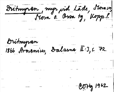 Bild på arkivkortet för arkivposten Dritmyren