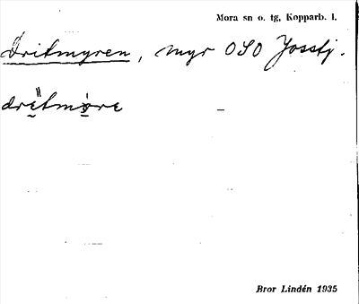 Bild på arkivkortet för arkivposten Dritmyren