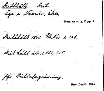 Bild på arkivkortet för arkivposten Dtitthäll