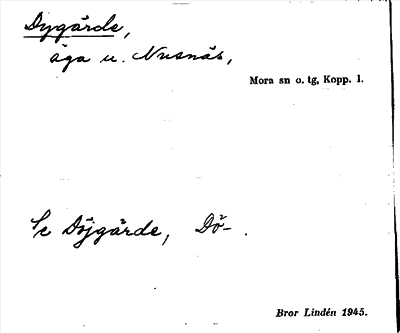 Bild på arkivkortet för arkivposten Dygärde