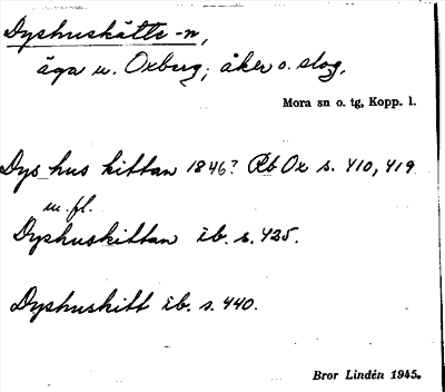 Bild på arkivkortet för arkivposten Dyshuskätte -n