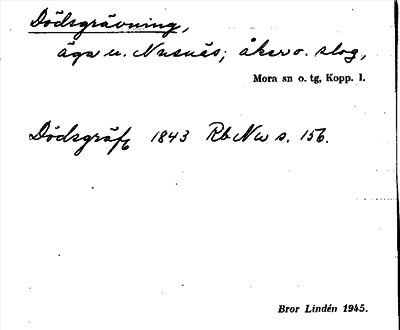 Bild på arkivkortet för arkivposten Dödsgrävning