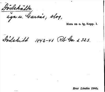 Bild på arkivkortet för arkivposten Dödskätte
