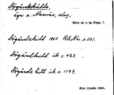 Bild på arkivkortet för arkivposten Dögärd(s)kätte