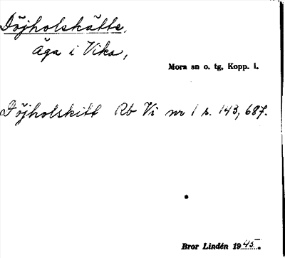 Bild på arkivkortet för arkivposten Döjholskätte