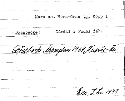 Bild på arkivkortet för arkivposten Dössbacke